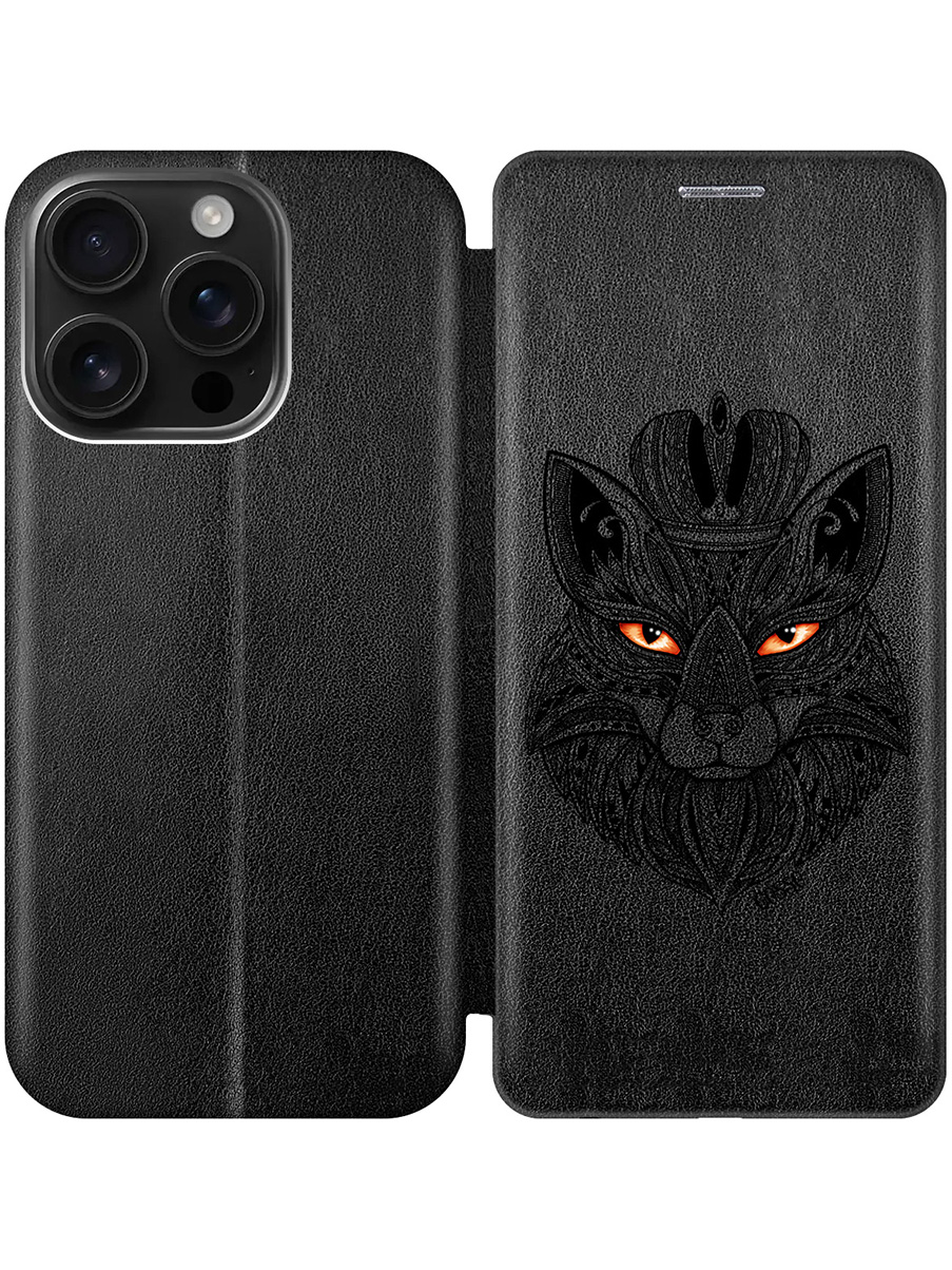 

Чехол-книжка на Apple iPhone 16 Pro с принтом "Оранжевоглазая лиса" черный, Черный;прозрачный;серый, 785197712