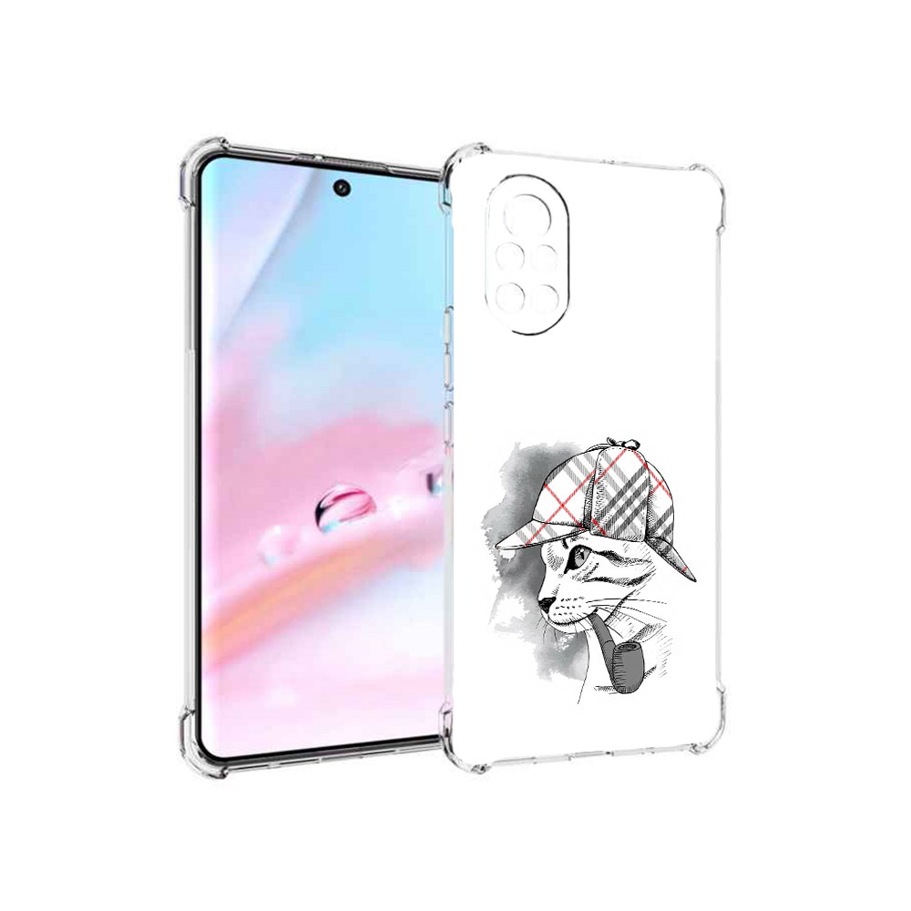 

Чехол MyPads кошка с трубкой для Huawei Nova 8 (ANG-LX1), Прозрачный, Tocco