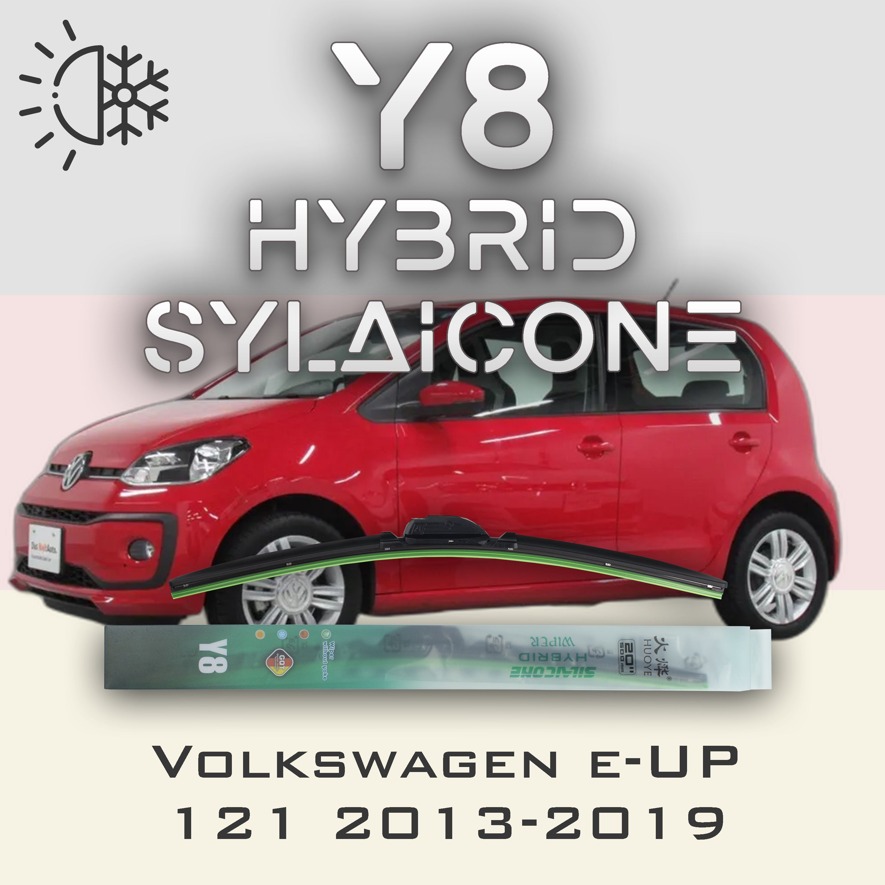 

Комплект щеток стеклоочистителя HUOYE Y8-Volkswagen e-Up 121 2013-2019, Y8