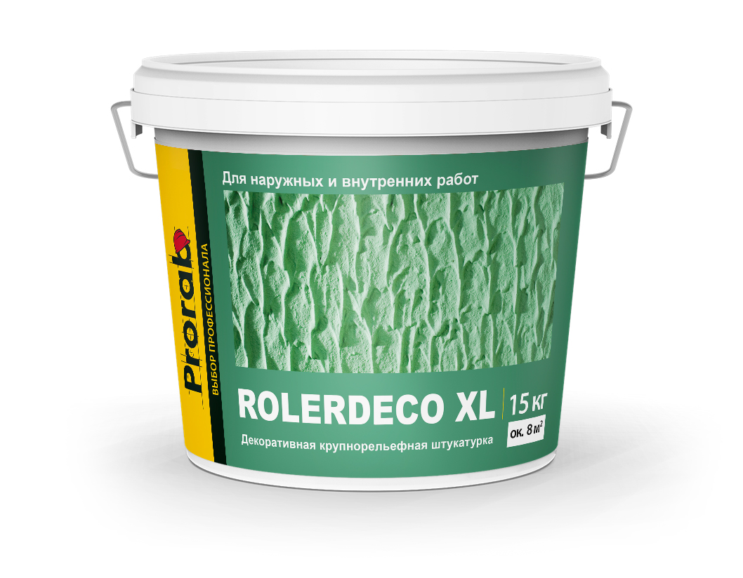 Декоративное покрытие Prorab Rolerdeco XL, для внутренних и наружных работ 15 кг
