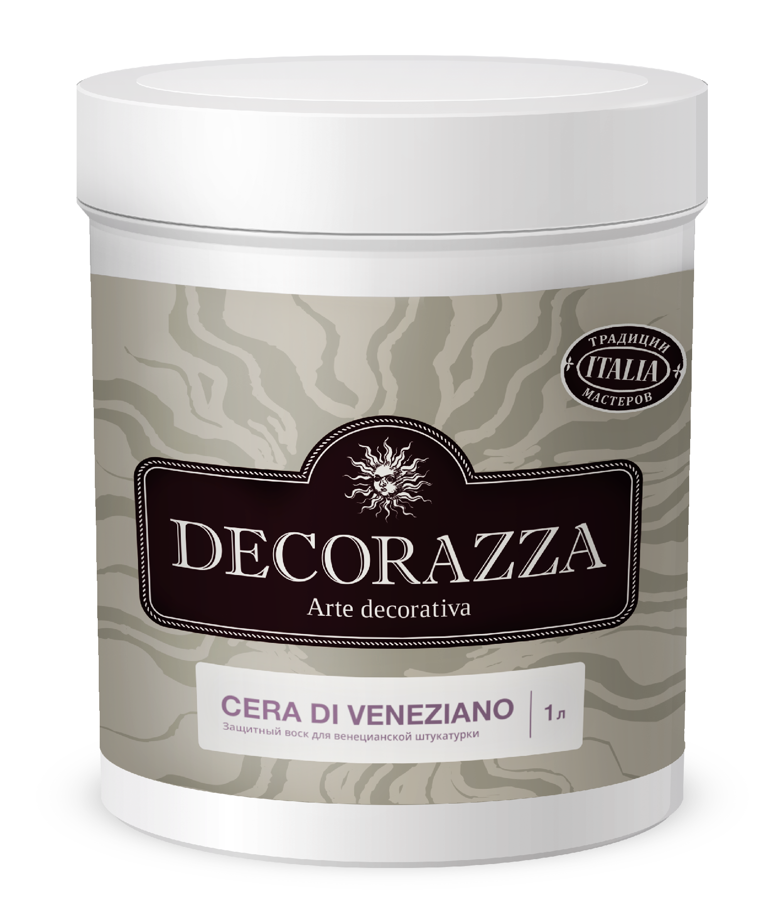 Воск лессирующий Decorazza Cera di Veneziano Nova, 1 л рукавица с резиновой щеткой желтая 25 х 13 см