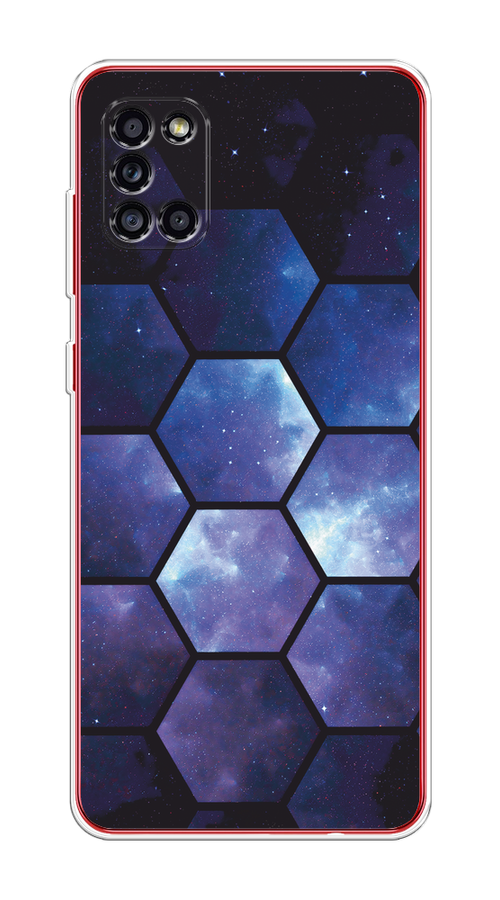 

Чехол на Samsung Galaxy A31 "Соты космос", Черный;фиолетовый, 2100350-1