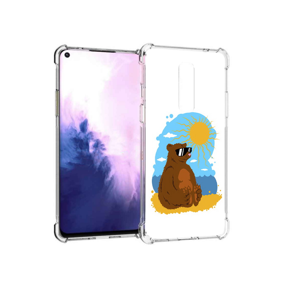 

Чехол MyPads Tocco для OnePlus 8 медведь на чиле (PT147214.134.468), Прозрачный, Tocco