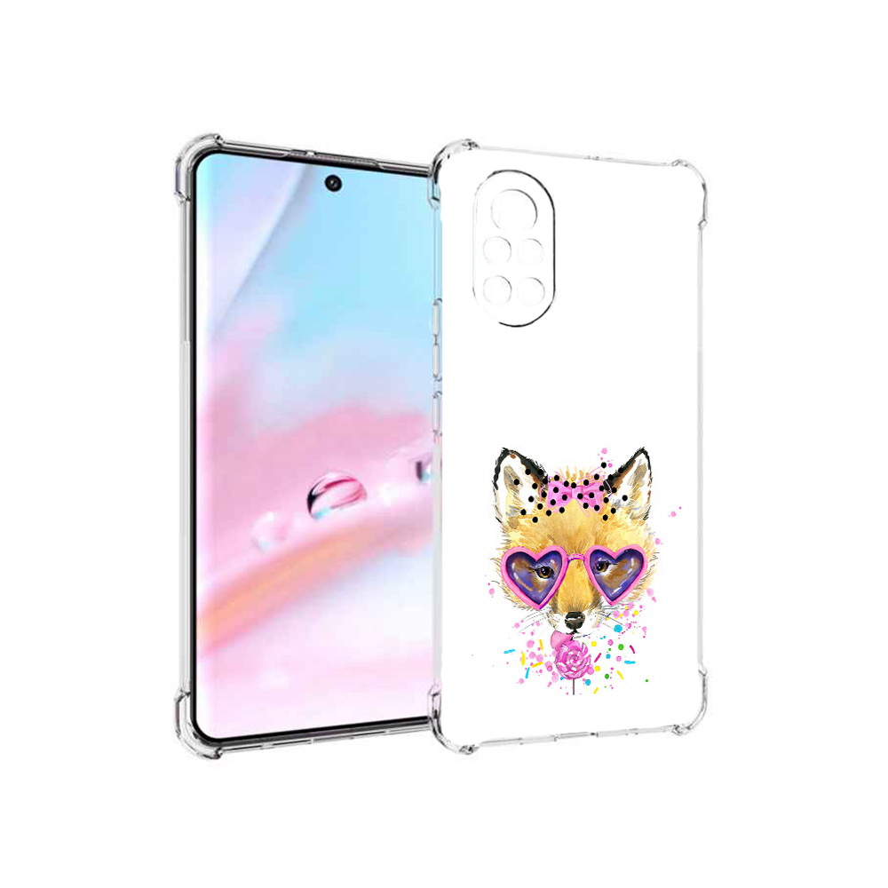 

Чехол MyPads лисенок с бантиком для Huawei Nova 8 (ANG-LX1), Прозрачный, Tocco