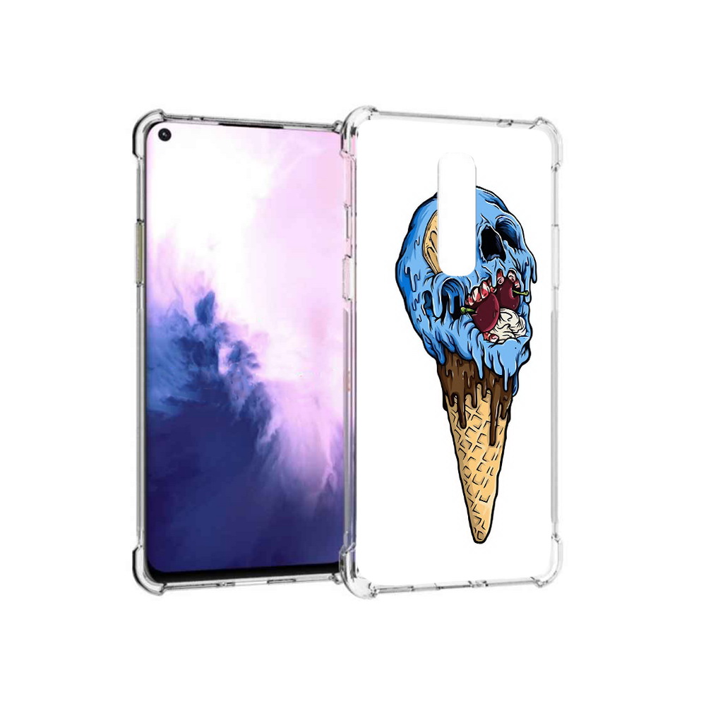 

Чехол MyPads Tocco для OnePlus 8 мороженное череп (PT147214.134.484), Прозрачный, Tocco