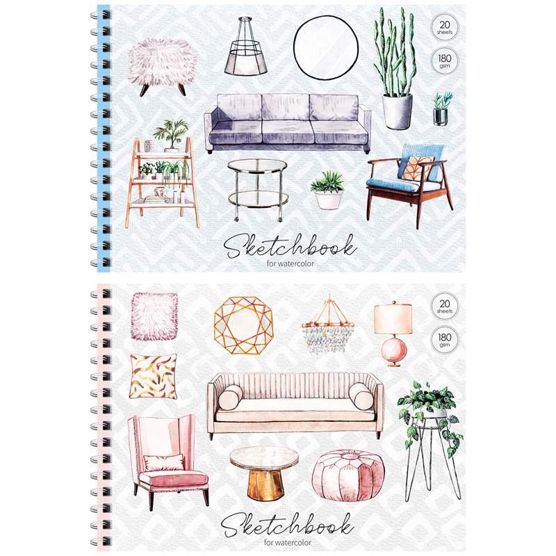 

Скетчбук-блокнот для акварели 20л. А5 ArtSpace Watercolor design - (5 шт.)