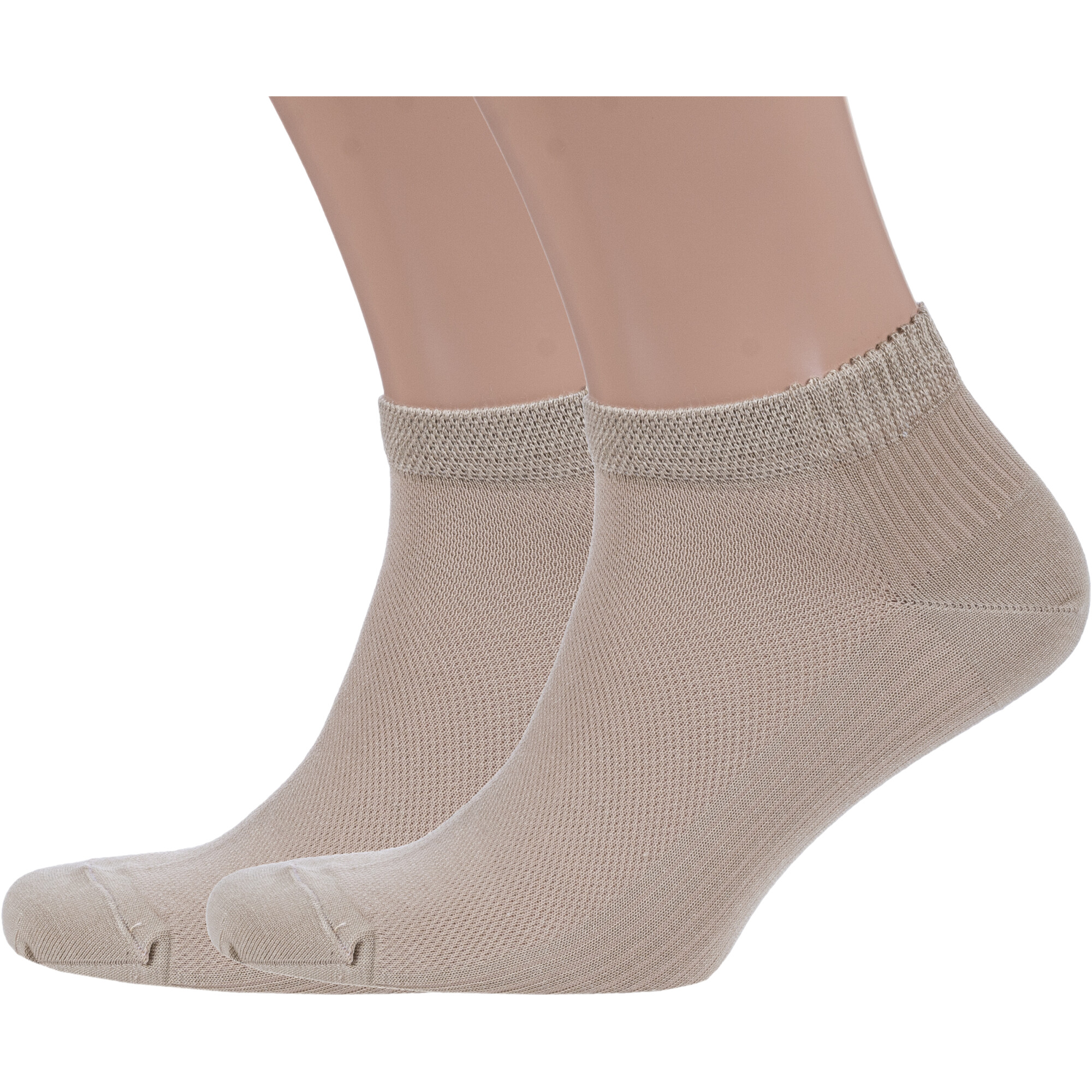 Комплект носков мужских Grinston socks 2-15D10 бежевых 25 2 пары 979₽