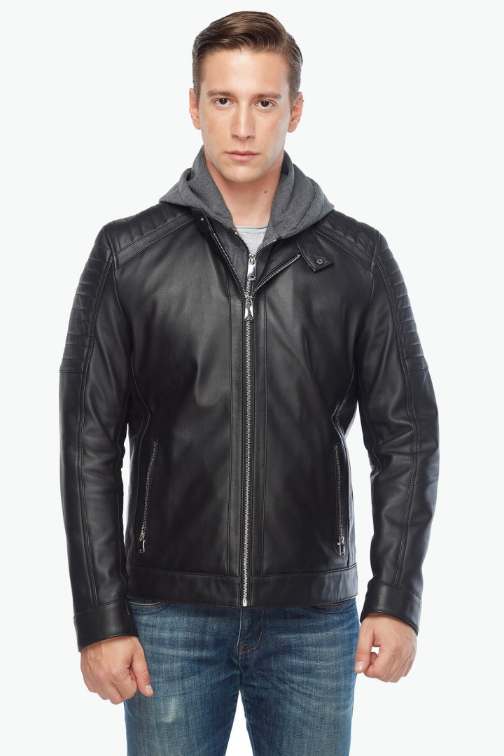 

Кожаная куртка мужская Deriza 35-8755S черная 2XL (товары доставляются из-за рубежа), Черный, 35-8755S