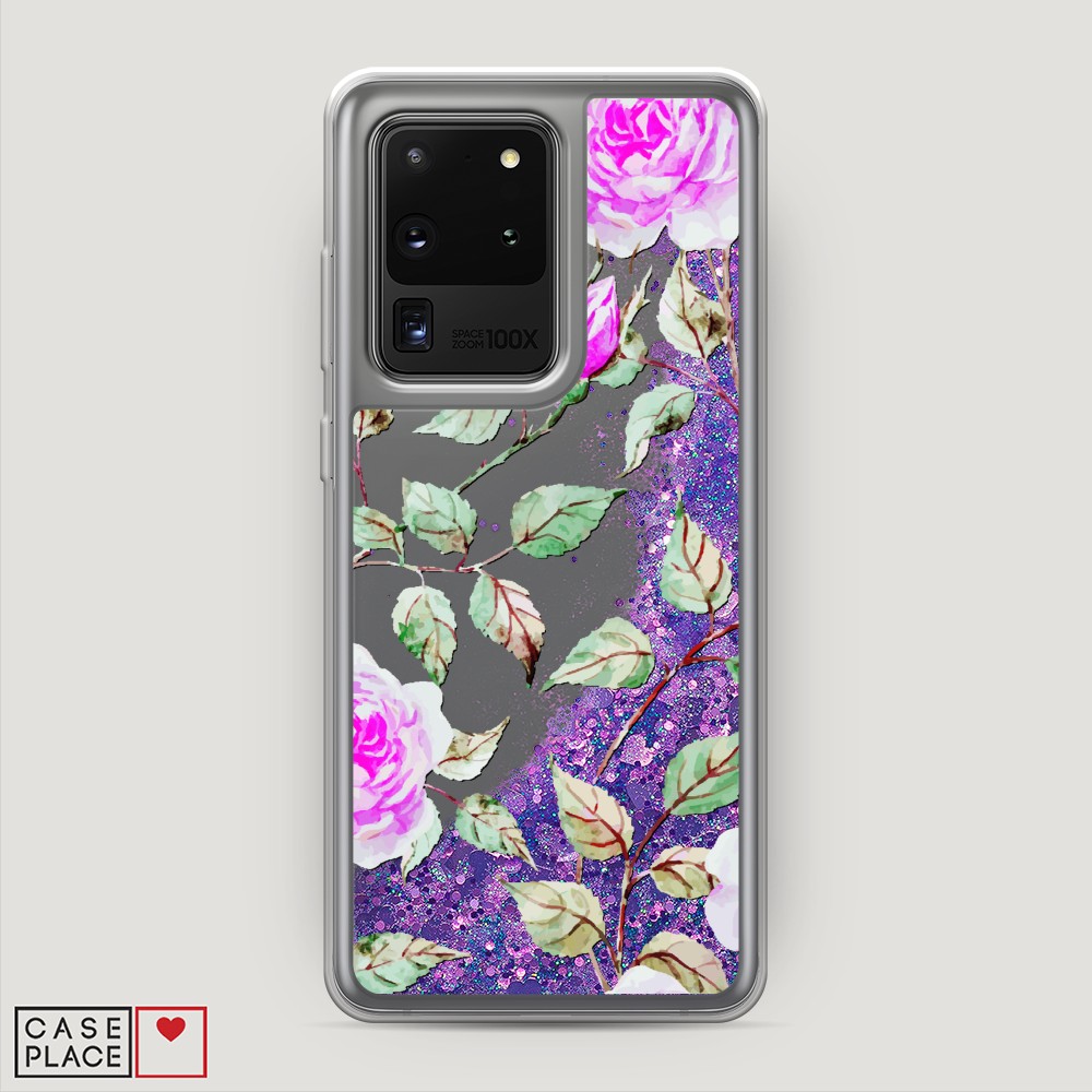 

Жидкий чехол с блестками "Цветочная фантазия 7" на Samsung Galaxy S20 Ultra, 29492-1