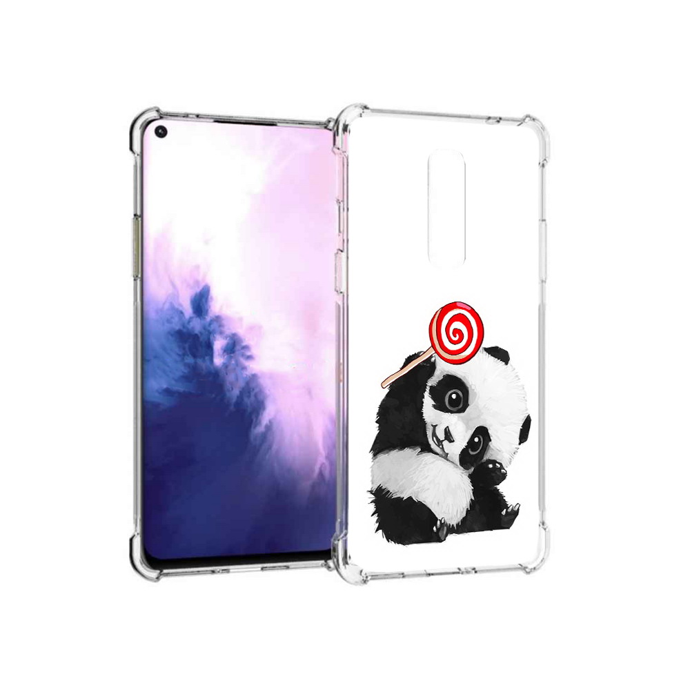 

Чехол MyPads Tocco для OnePlus 8 панда с леденцом (PT147214.134.534), Прозрачный, Tocco