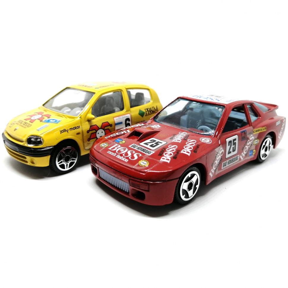 

Модель Renault Clio желтый Porsche 924 масштаба 1:43, металл