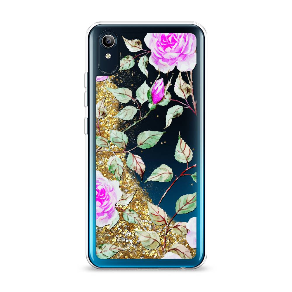 

Жидкий чехол с блестками "Цветочная фантазия 7" на Vivo Y91c, 262890-1