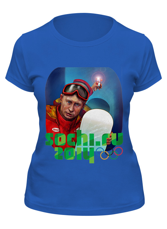 

Футболка женская Printio Putin синяя 2XL, Синий, Putin