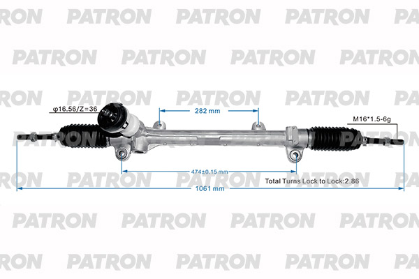 

Рейка рулевая KIA SOUL II (PS) 14- PATRON PSG1044