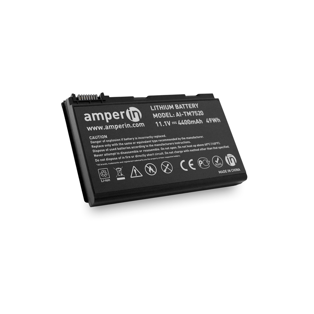 Аккумуляторная батарея Amperin для ноутбука Acer TravelMate 7520 11.1V 4400mAh