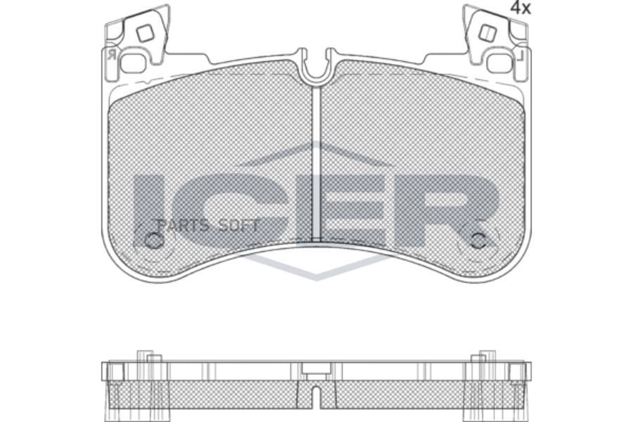 

Колодки торм.диск. передние LAND ROVER DISCOVERY (L462) (09/16-) RANGE ROVER (L405) ( ICER