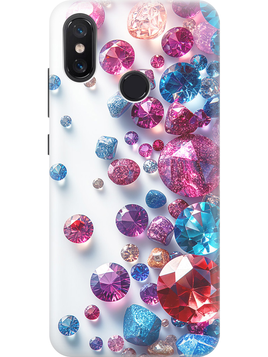 

Силиконовый чехол на Xiaomi Mi 8 с принтом "Россыпь драгоценных камней", Прозрачный;белый;розовый;синий, 718409931