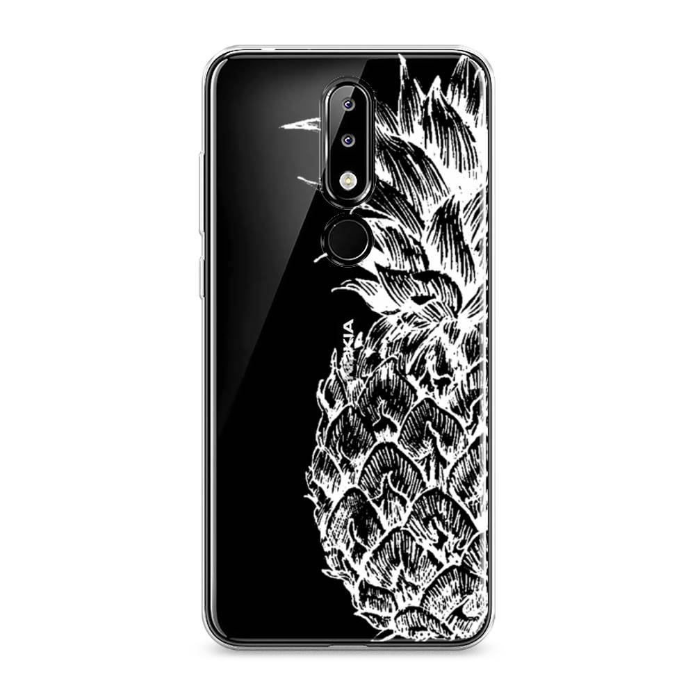 

Чехол Awog на Nokia 5.1 Plus (X5) / Нокиа 5.1 Plus (X5) "Ананас графика белая", Белый, 121950-10