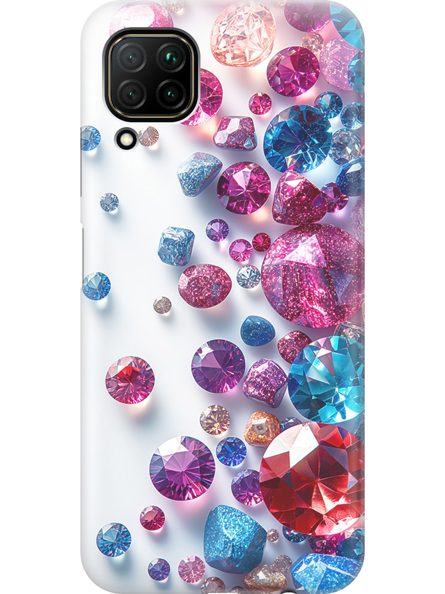 

Силиконовый чехол на Huawei P40 Lite с принтом "Россыпь драгоценных камней", Прозрачный;белый;розовый;синий, 722839731