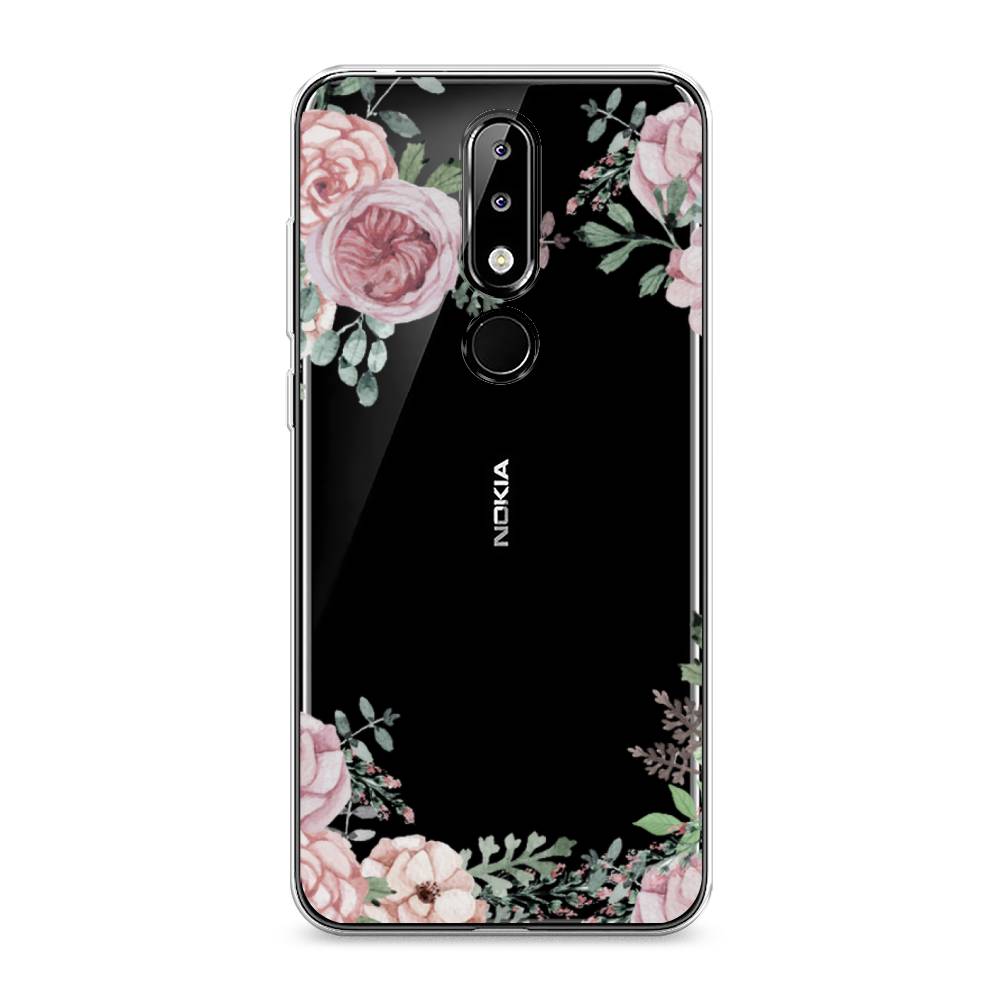 

Чехол Awog на Nokia 5.1 Plus (X5) / Нокиа 5.1 Plus (X5) "Нежные розы акварель", Прозрачный;розовый;зеленый, 121950-8