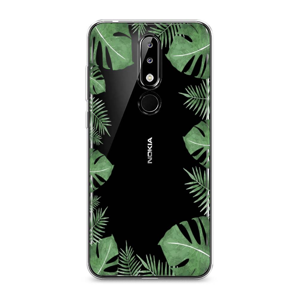 

Чехол Awog на Nokia 5.1 Plus (X5) / Нокиа 5.1 Plus (X5) "Листья папоротника рамка", Зеленый, 121950-8