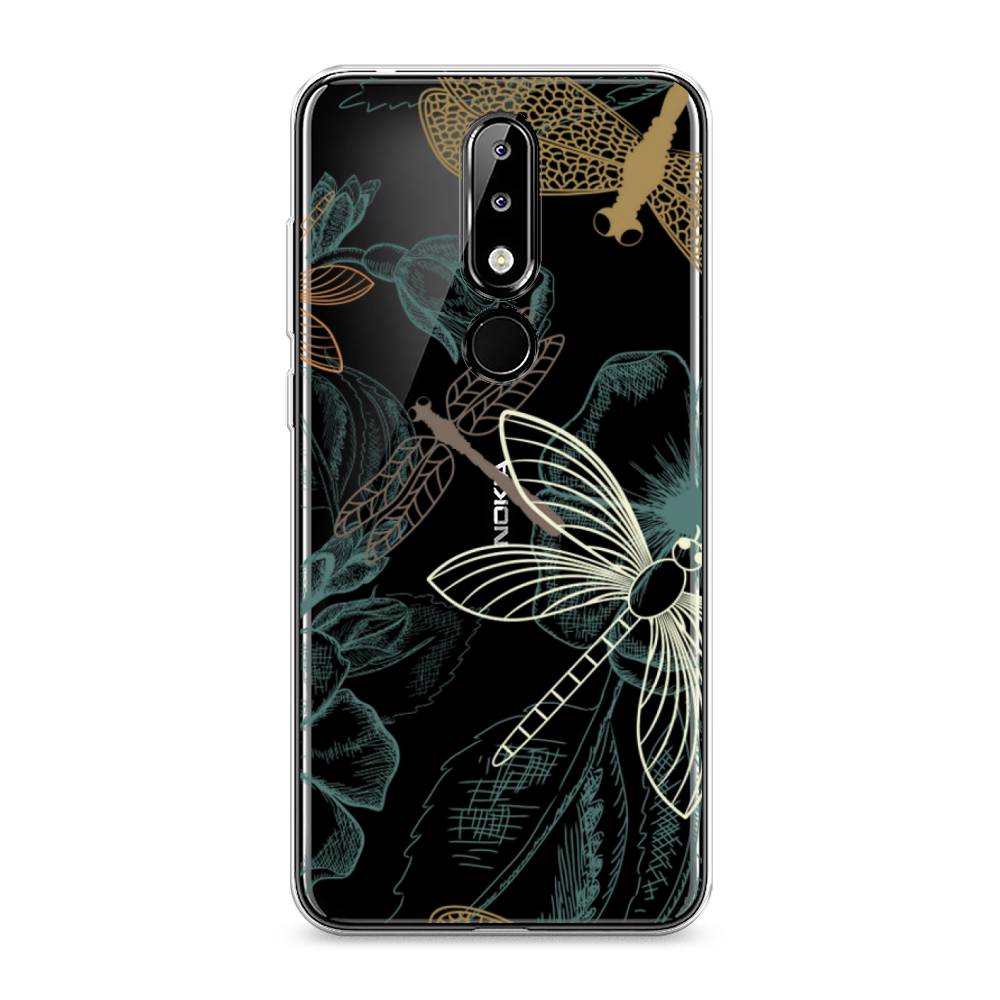 

Чехол Awog на Nokia 5.1 Plus (X5) / Нокиа 5.1 Plus (X5) "Тени стрекоз", Коричневый;зеленый;белый, 121950-8