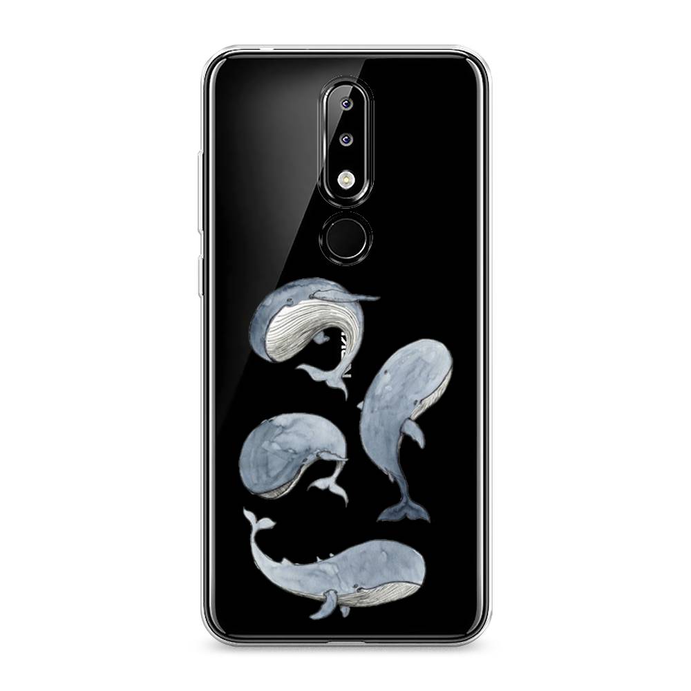

Чехол Awog на Nokia 5.1 Plus (X5) / Нокиа 5.1 Plus (X5) "Киты", Белый;прозрачный;голубой, 121950-1