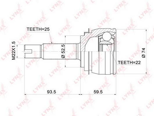

Шрус Наружный Перед Правлев Lynxauto Co-3697 LYNXauto CO-3697