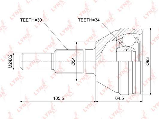 

Шрус Lynxauto Co-3779 LYNXauto CO-3779