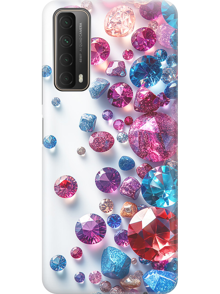

Силиконовый чехол на Huawei P Smart (2021) с принтом "Россыпь драгоценных камней", Прозрачный;белый;розовый;синий, 723603031