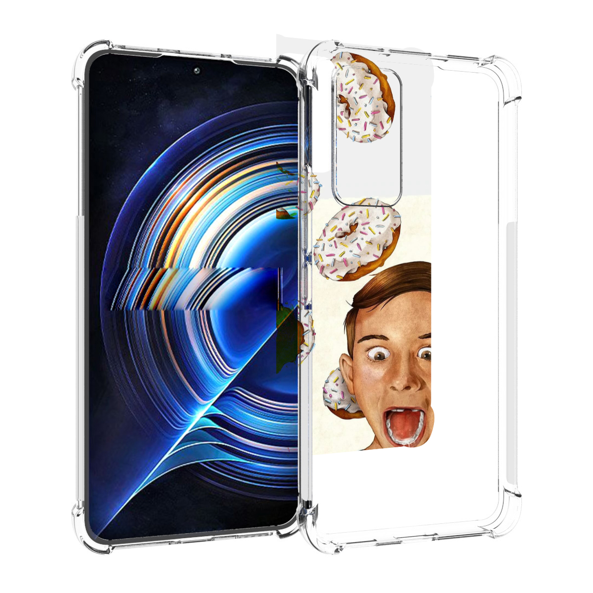

Чехол MyPads Бешенные-пончики для Tecno Camon 19 Neo, Прозрачный, Tocco