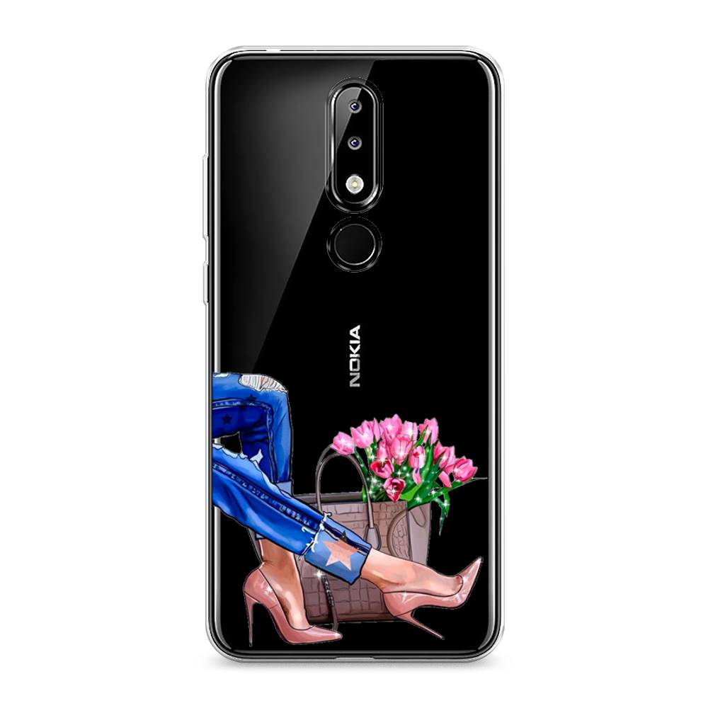 

Чехол Awog на Nokia 5.1 Plus (X5) / Нокиа 5.1 Plus (X5) "Каблучки", Голубой;коричневый;розовый, 121950-7