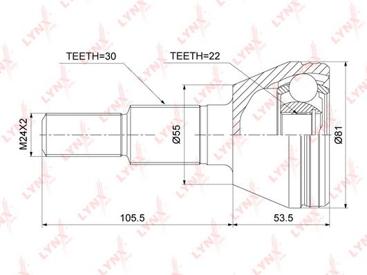 

Шрус LYNXAUTO co3910