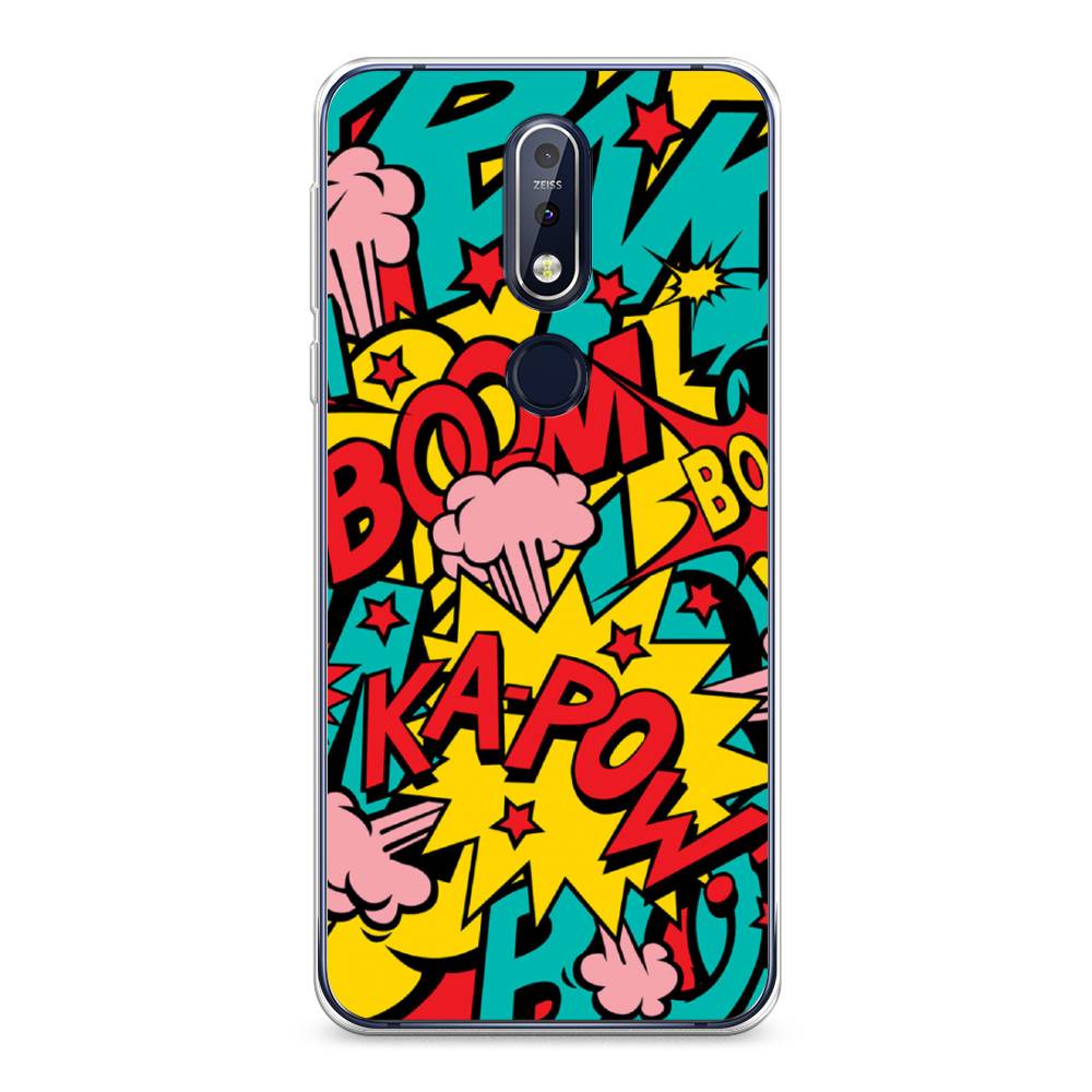 

Чехол Awog на Nokia 7.1 / Нокиа 7.1 "Постер pop art", Голубой;желтый;красный, 122050-9