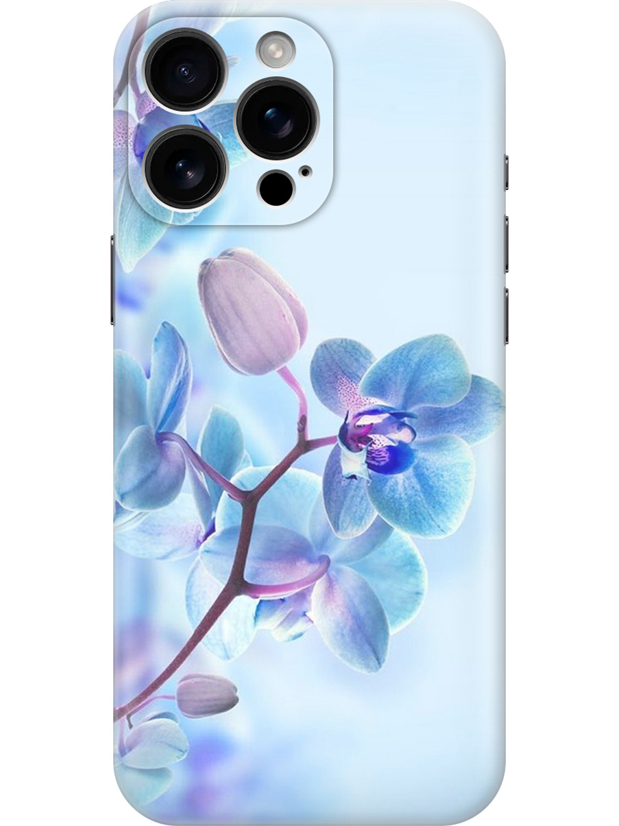 

Силиконовый чехол на Apple iPhone 16 Pro Max с принтом "Синий цветок на синем", Прозрачный;голубой;синий, 785198321