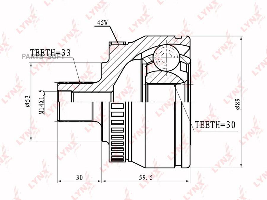 

Шрус LYNXauto CO-8029A