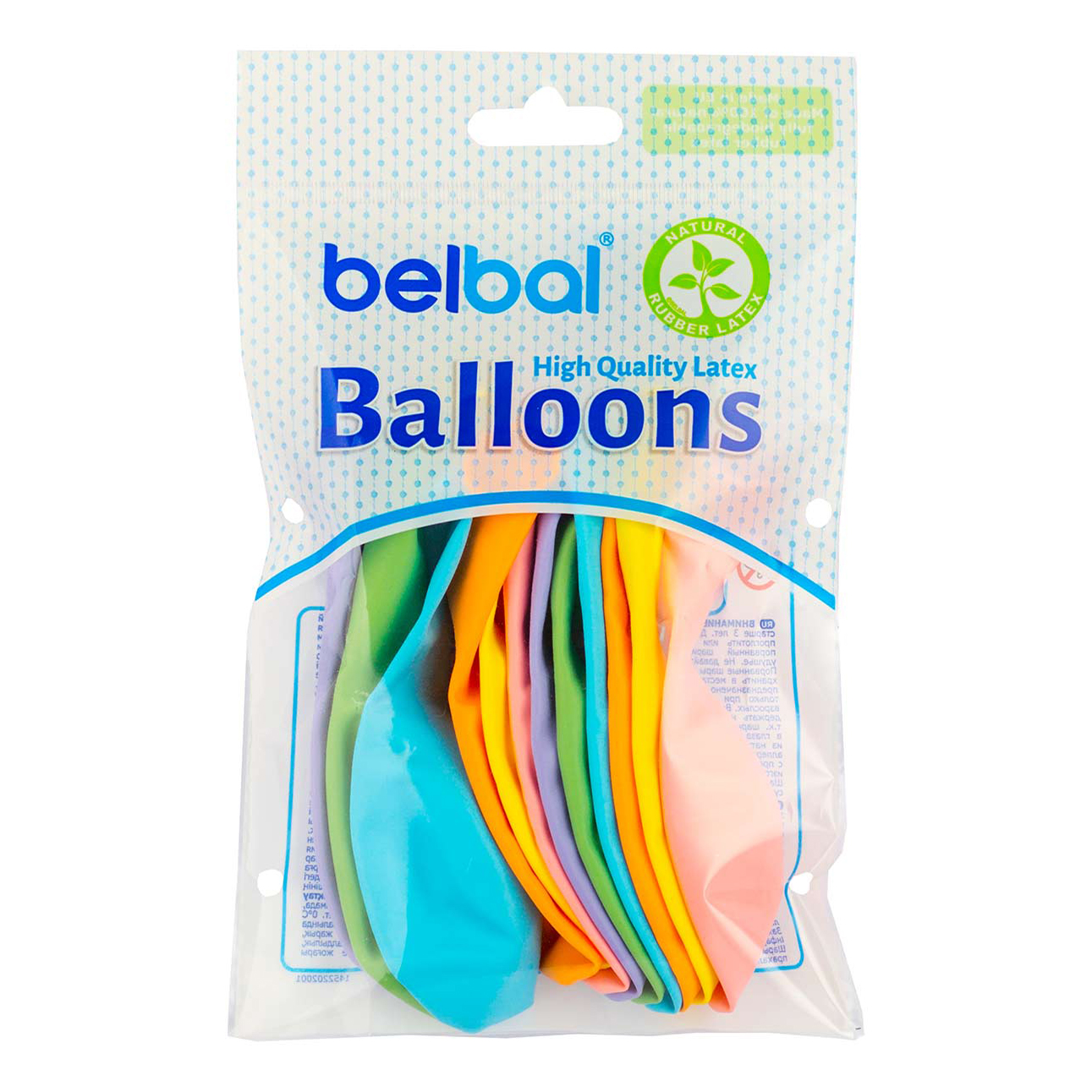 Воздушные шары Belbal 36 см 12 шт в ассортименте (цвет по наличию)
