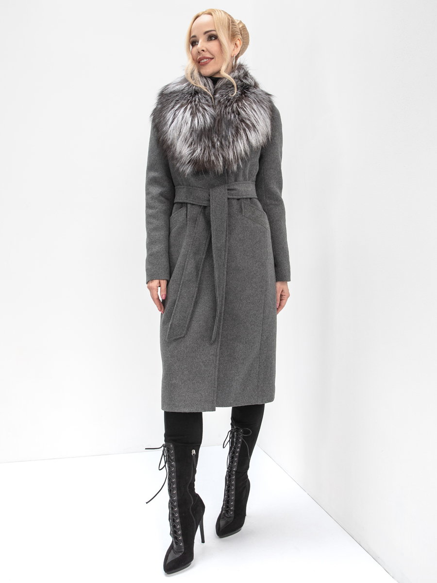 

Пальто женское Dejameray 0223W-G серое 46 RU, 0223W-G