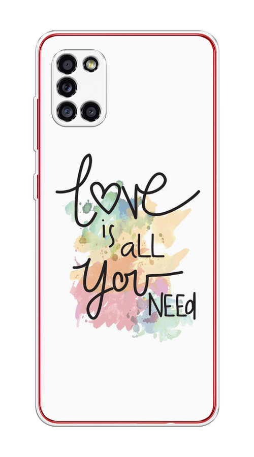 

Чехол на Samsung Galaxy A31 "Love is all you need", Белый;черный;зеленый, 2100350-1