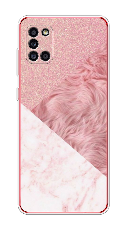 

Чехол на Samsung Galaxy A31 "Текстурные треугольники", Розовый;белый, 2100350-1