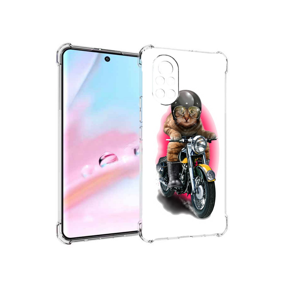

Чехол MyPads мото-кот для Huawei Nova 8 (ANG-LX1), Прозрачный, Tocco