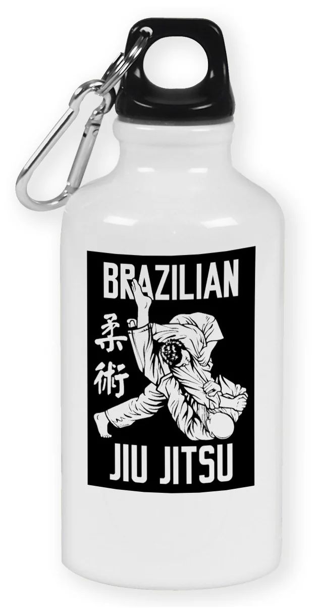 

Бутылка спортивная CoolPodarok Brazilian jiu jitsu (Бразильское джиу джитсу), Белый