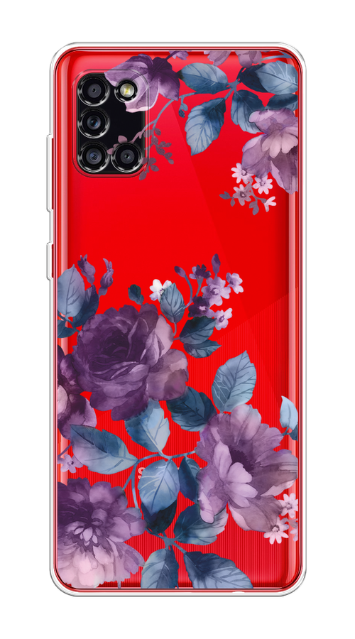 

Чехол на Samsung Galaxy A31 "Purple Blossoms", Синий;фиолетовый, 2100350-1