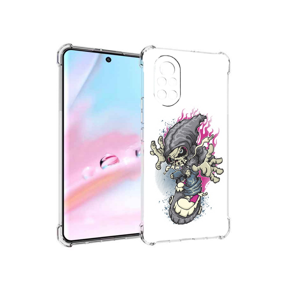 

Чехол MyPads нарисованный скелет на скейт борде для Huawei Nova 8 (ANG-LX1), Прозрачный, Tocco