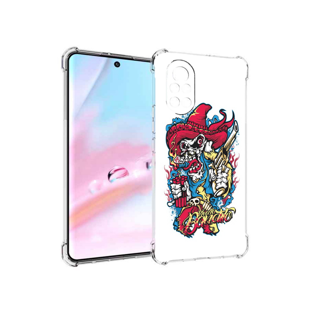 

Чехол MyPads нарисованный скелет с писталетом для Huawei Nova 8 (ANG-LX1), Прозрачный, Tocco