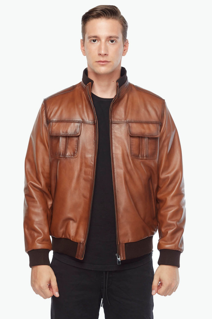 

Кожаная куртка мужская Deriza 35-K0029T коричневая XL (товары доставляются из-за рубежа), Коричневый, 35-K0029T