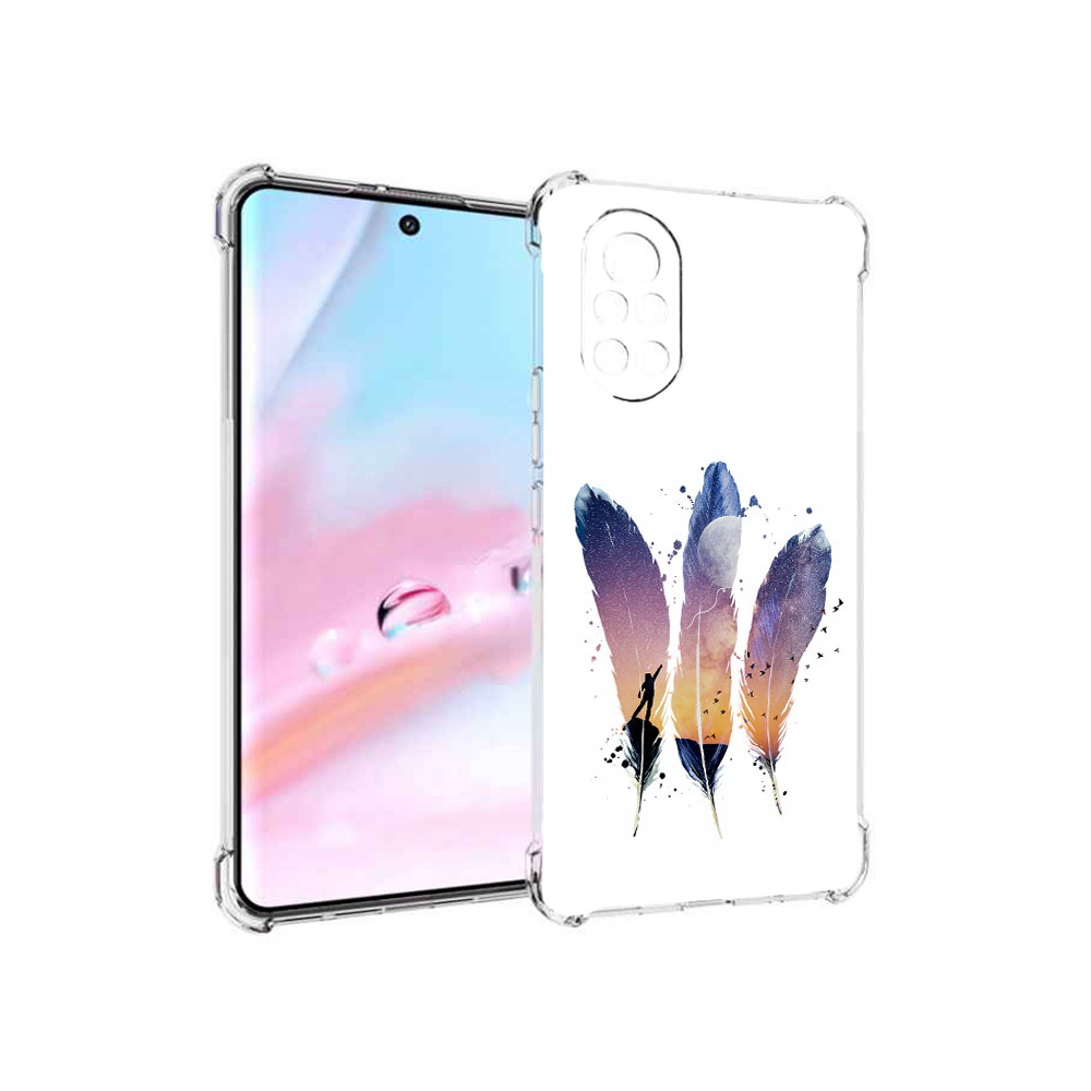 

Чехол MyPads небесные перья для Huawei Nova 8 (ANG-LX1), Прозрачный, Tocco