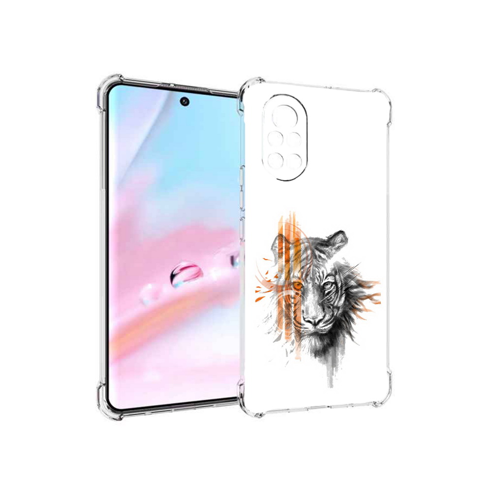 

Чехол MyPads огненный тигр для Huawei Nova 8 (ANG-LX1), Прозрачный, Tocco