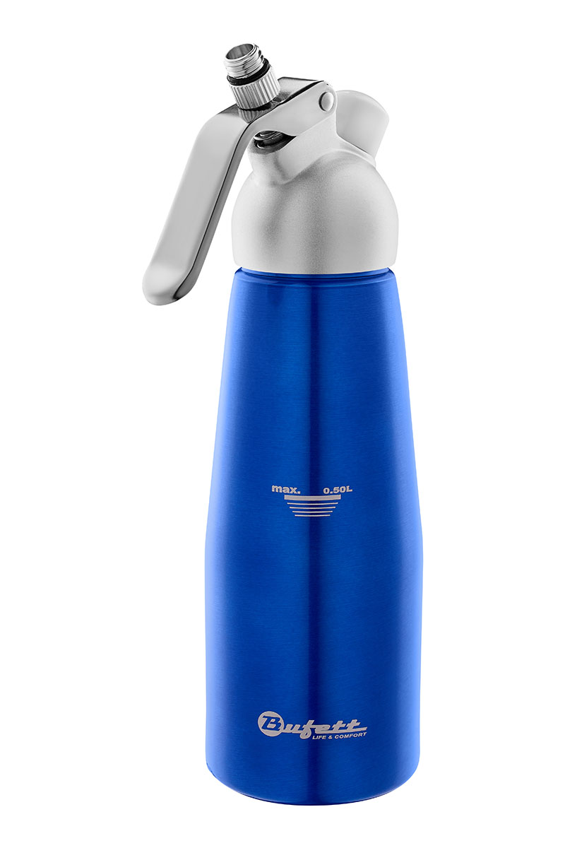 

Сифон для сливок Kulinarische Produkte 0,5 л, синий металлик, BUFETT, 640020
