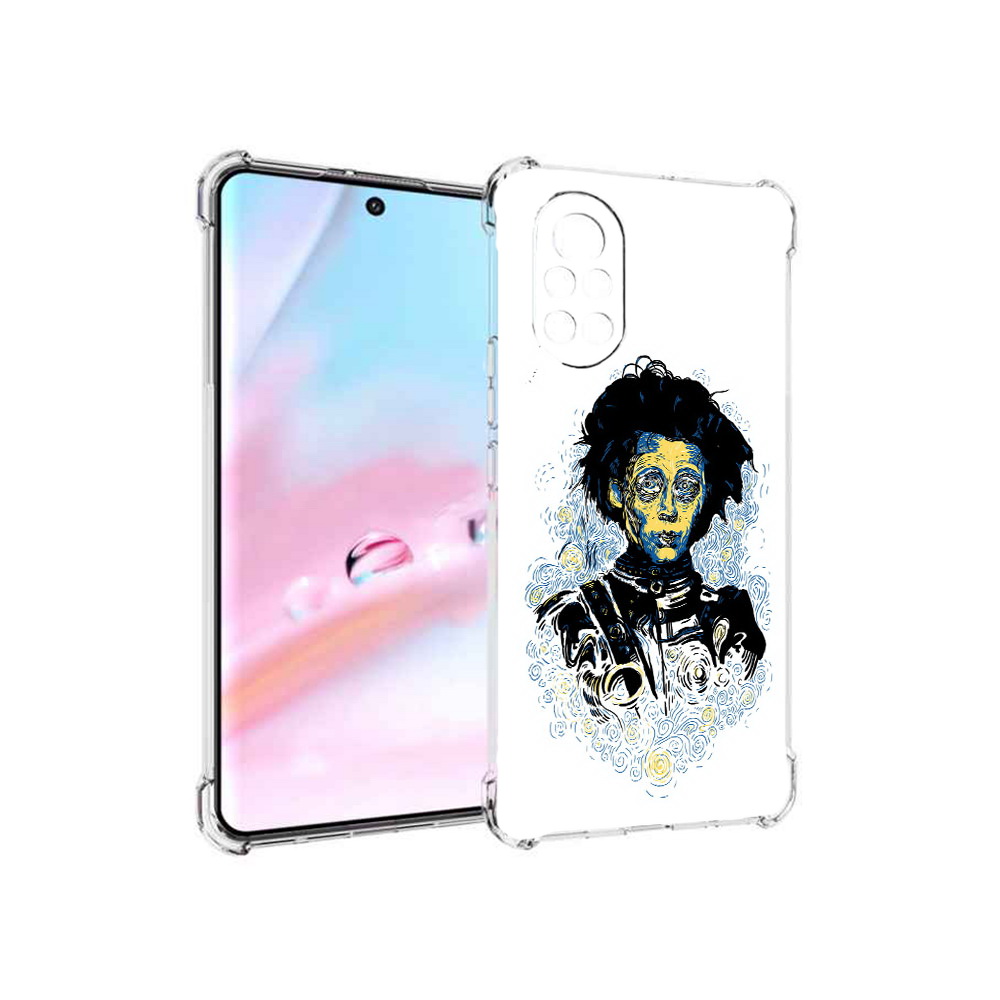 Чехол MyPads парень черно-белый абстракция для Huawei Nova 8 (ANG-LX1)